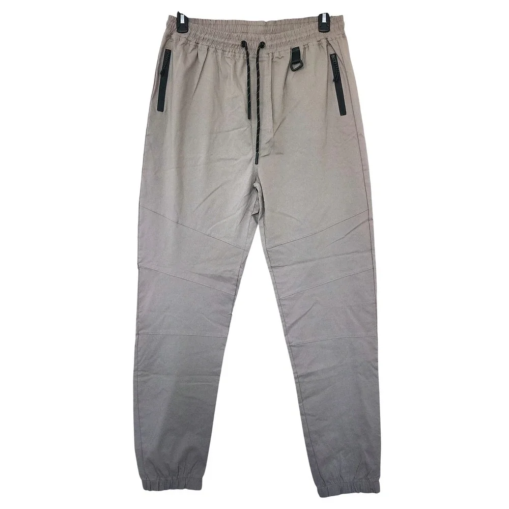 Retro Stitch Mens Khaki Utility Jogger Pants 2XL Water Resistant Techwear Taped